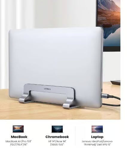 UGREEN 20471 VERTICAL LAPTOP STAND ALUMINIUM ALLOY