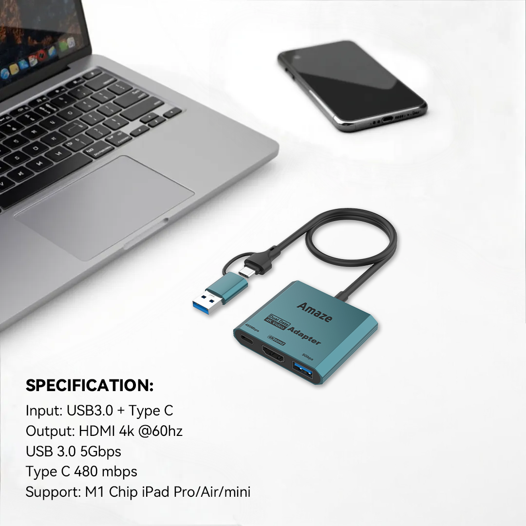 AMAZE TYPE-C + USB TO 3 IN 1 HUB | A315