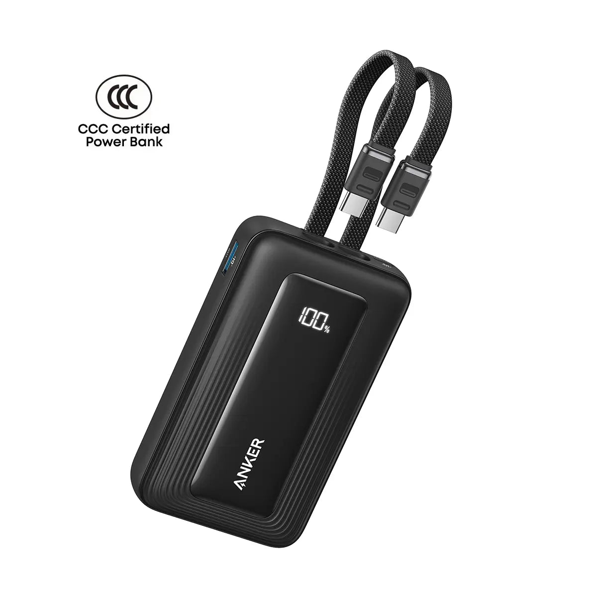 Anker Zolo Power Bank 20000mAh 45W Fast Charging Built-in Dual USB C Cable A110M [CCC Certified]