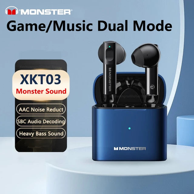 Lenovo Monster XKT03 Bluetooth 5.2 Wireless Earbuds Noise Reduction
