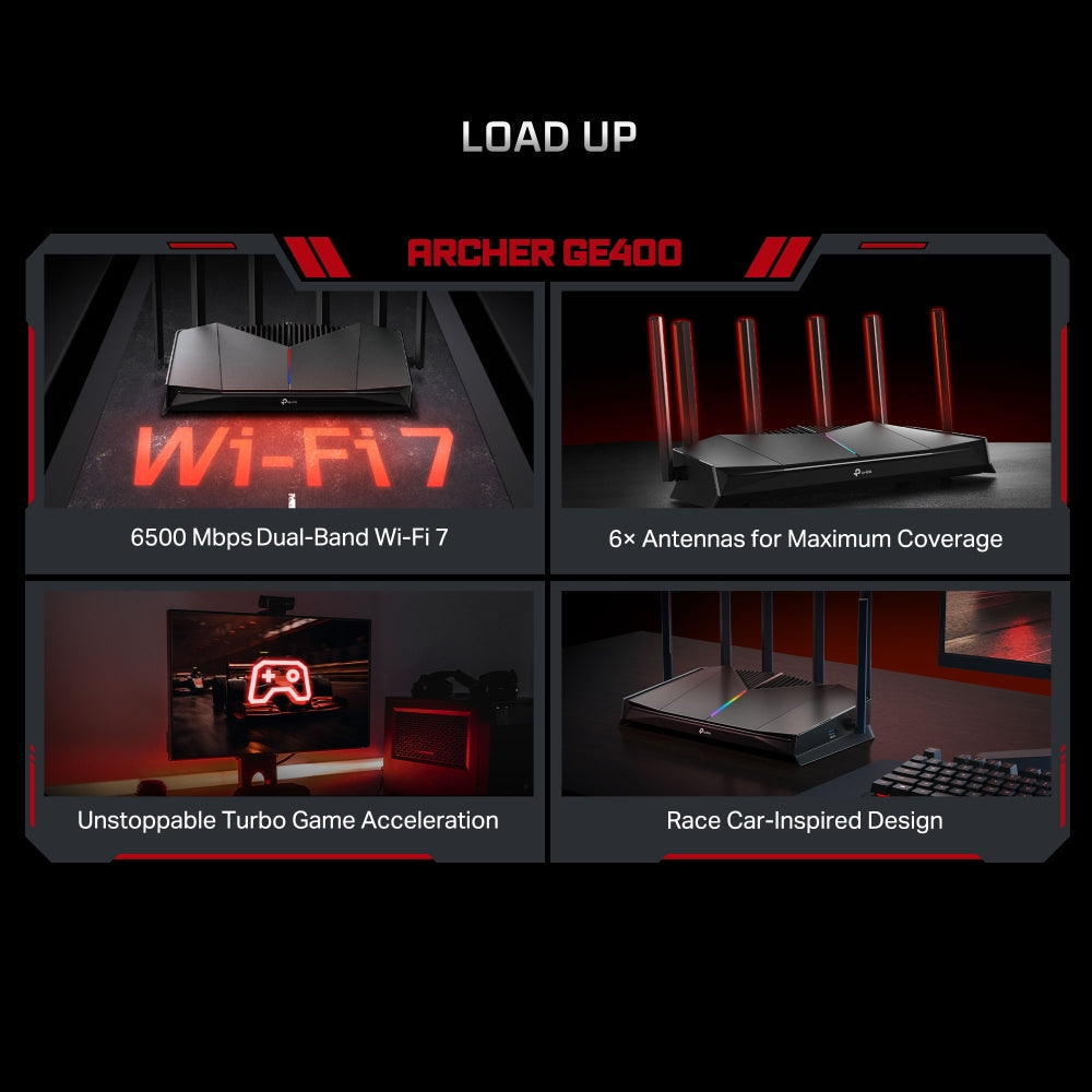 Archer GE400 BE6500 Dual-Band Wi-Fi 7 Gaming Router