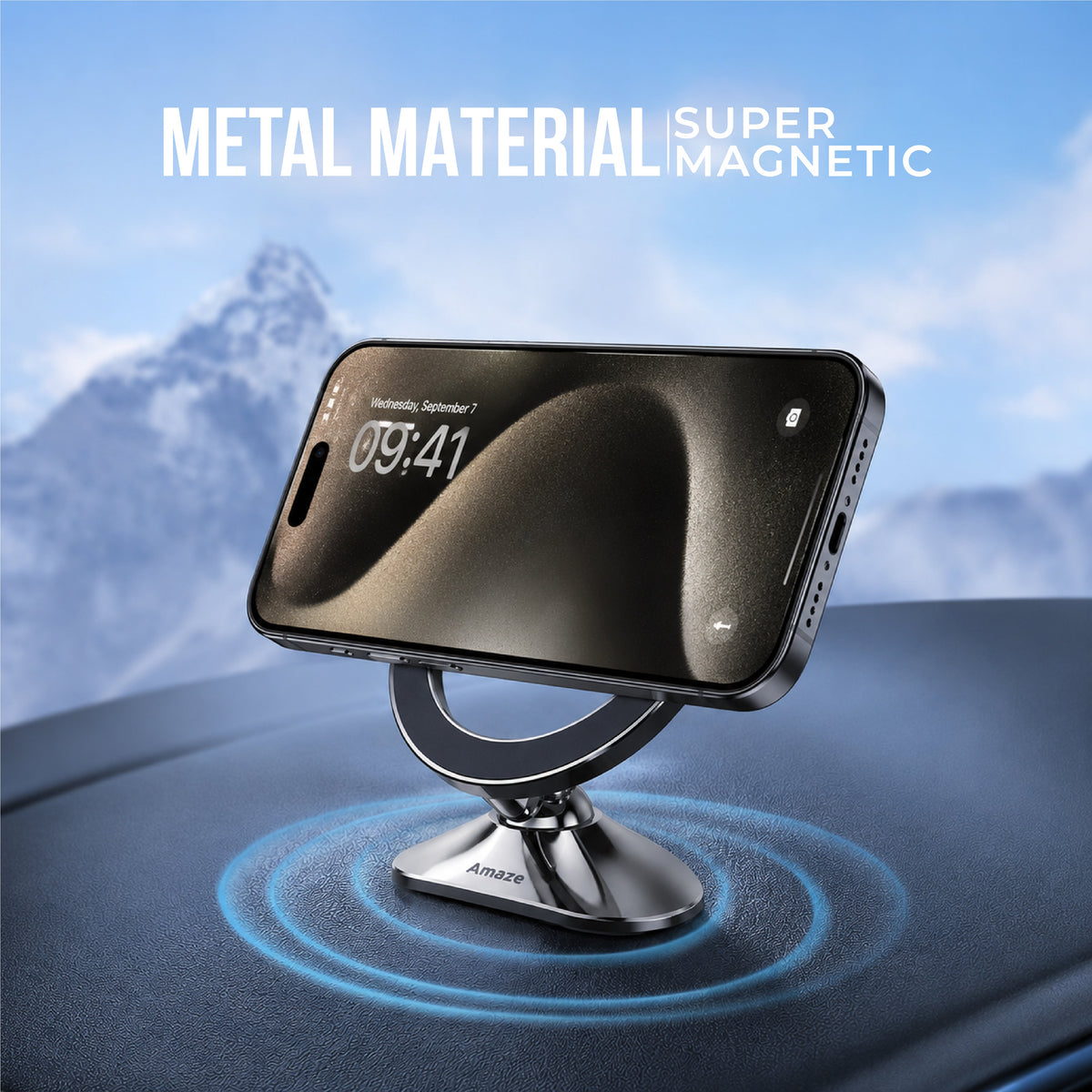 Zinc Alloy Magnetic Car Mobile Holder | A587