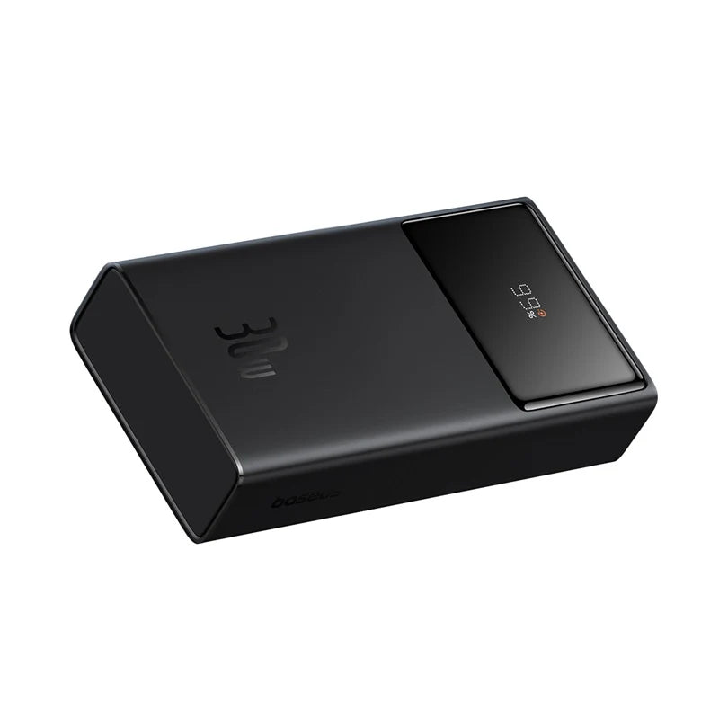 Baseus Star-Lord Digital Display Fast Charging Power Bank 10000mAh 30W Cluster Black（With Simple Series Charging Cable USB to Type-C 3A 0.3m Black）
