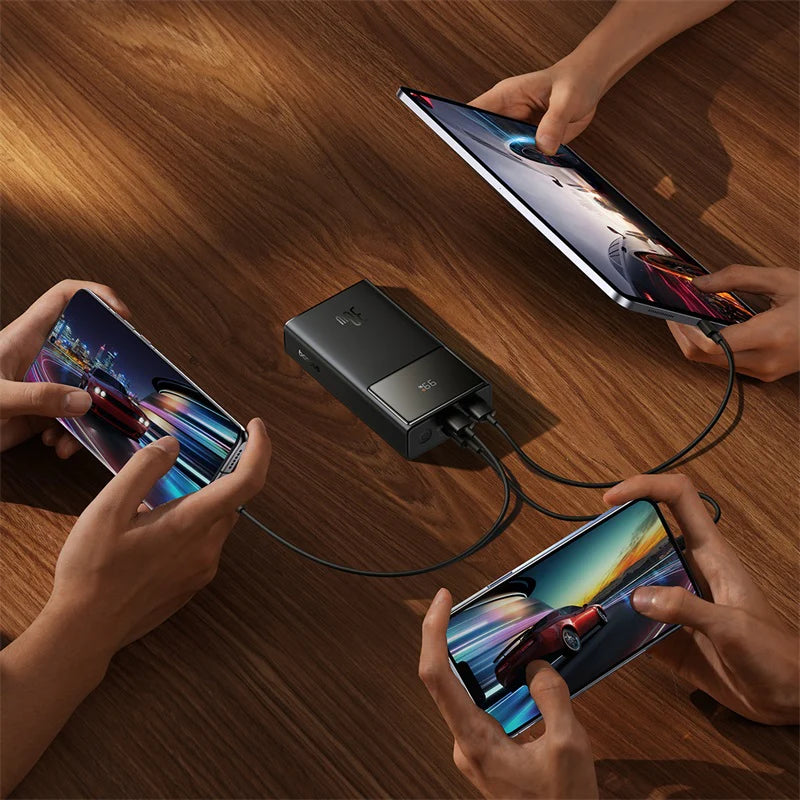 Baseus Star-Lord Digital Display Fast Charging Power Bank 10000mAh 30W Cluster Black（With Simple Series Charging Cable USB to Type-C 3A 0.3m Black）