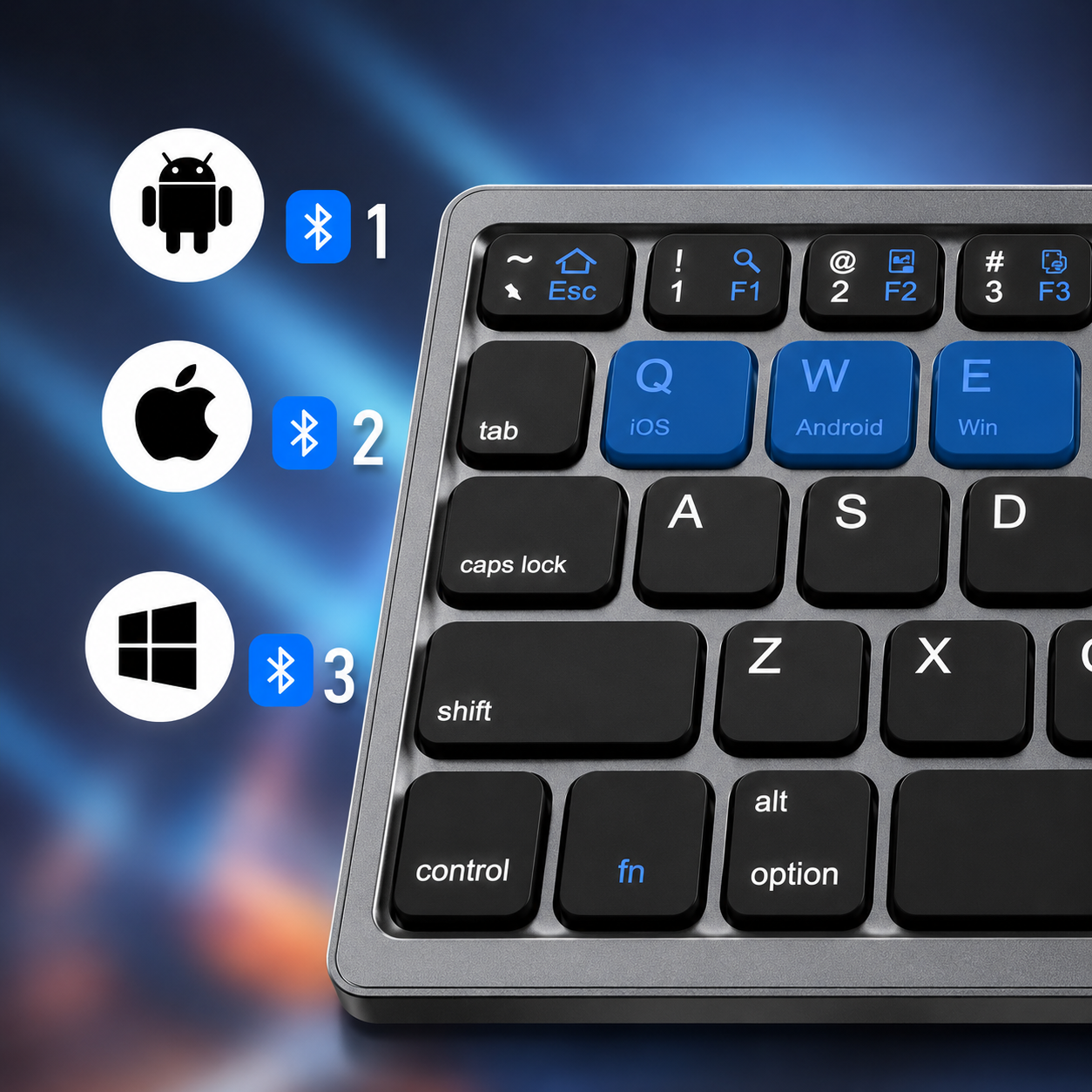 Compro™ KeyFold Foldable Bluetooth Keyboard with Touchpad