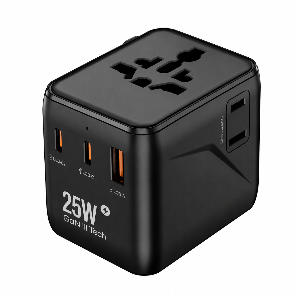 Compro™ TravelCharge Pro Fast Charging GAN World Travel Adapter