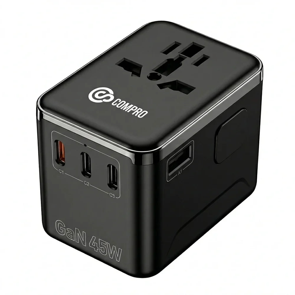 Compro™ PilotPro Fast Charging GAN World Travel Adapter