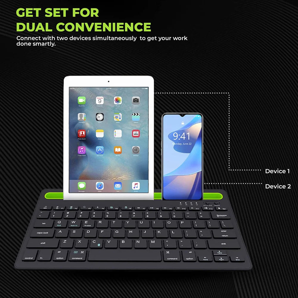 Compro™ Multi-Device Bluetooth Keyboard