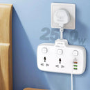 Ldnio 2 AC Outlets Portable Electrical Extension Socket