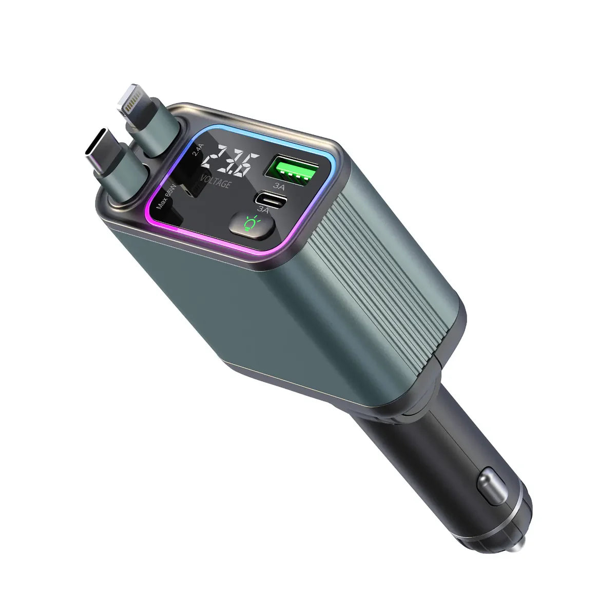 Compro™ 4-In-1 Retractable Car Charger