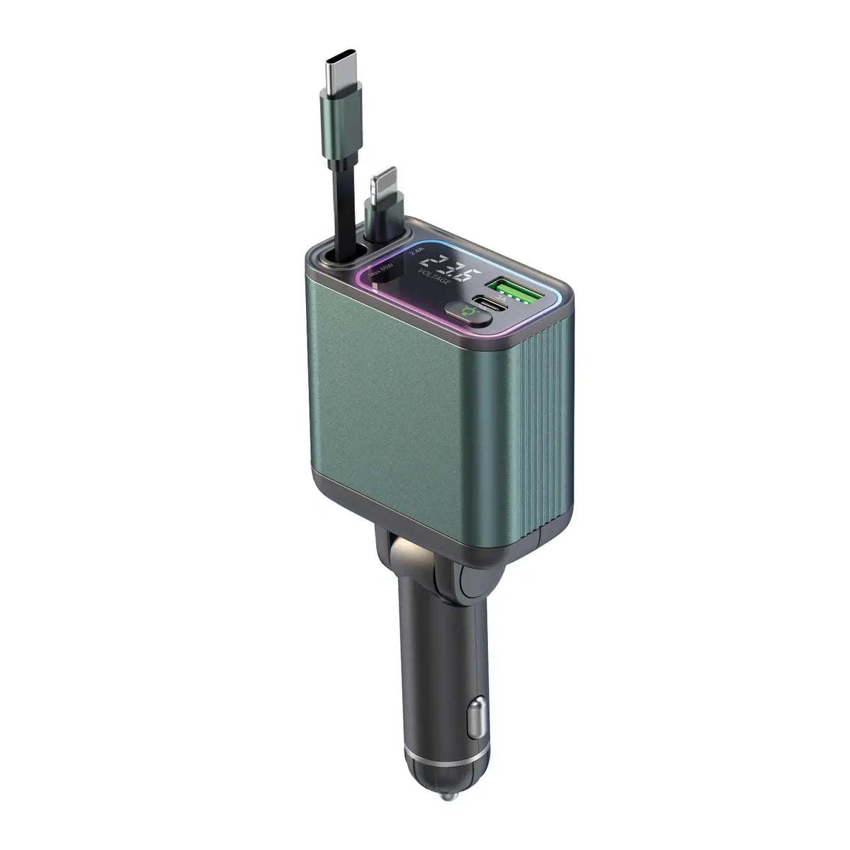 Compro™ 4-In-1 Retractable Car Charger