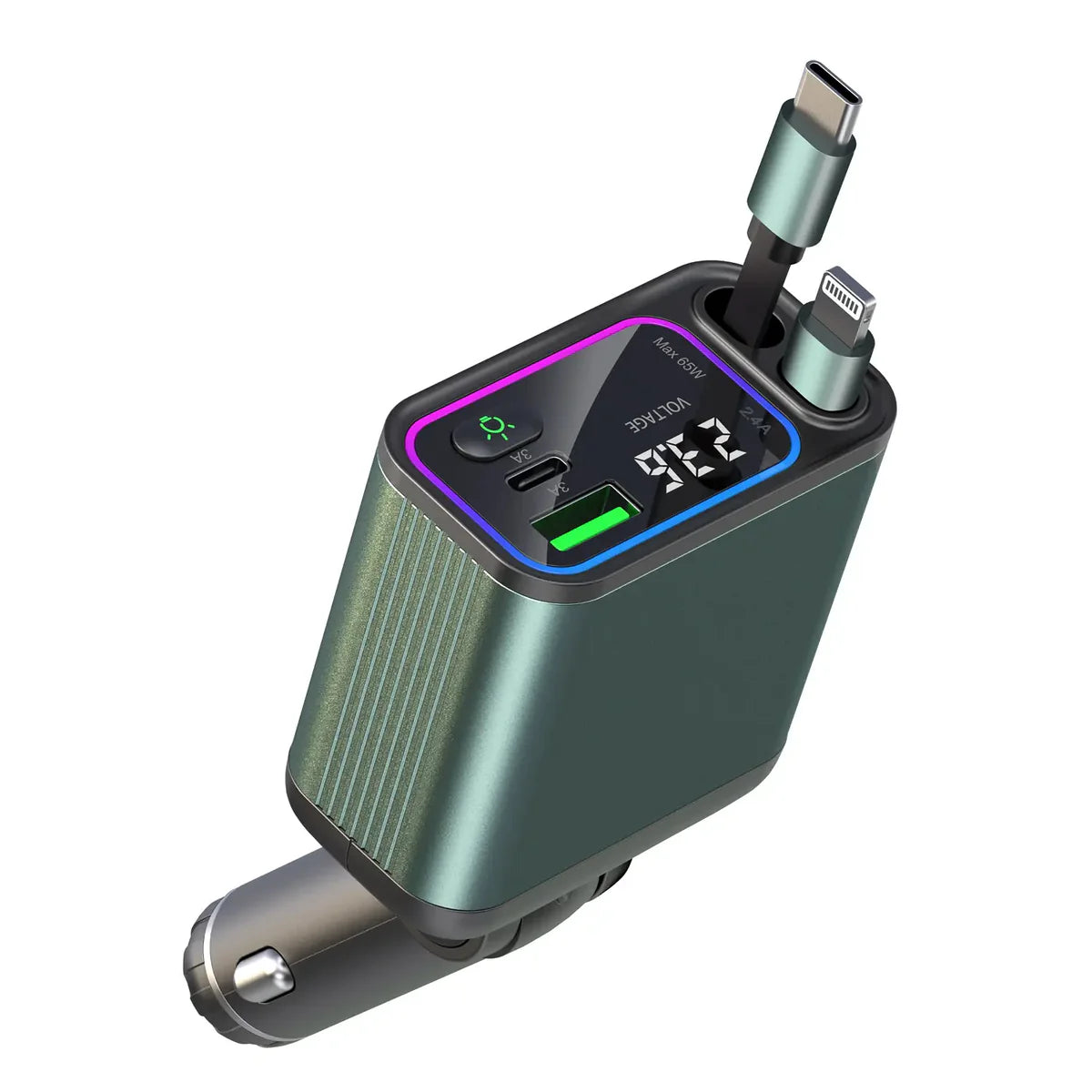Compro™ 4-In-1 Retractable Car Charger