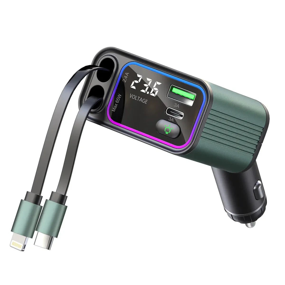 Compro™ 4-In-1 Retractable Car Charger