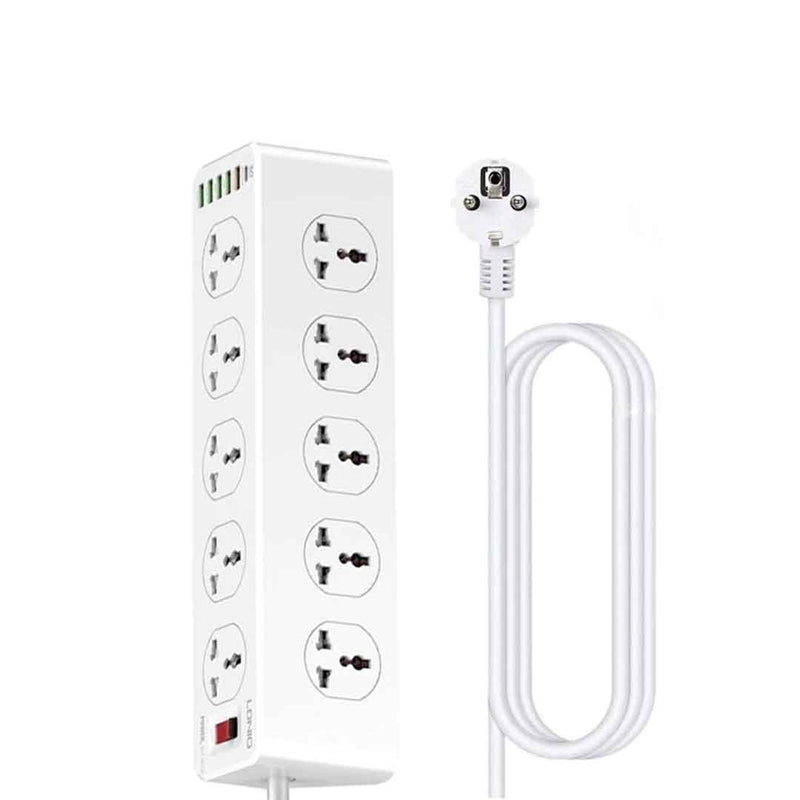 LDNIO SC10610 Power Socket – PD 20W, 10 Outlets, Smart Extension