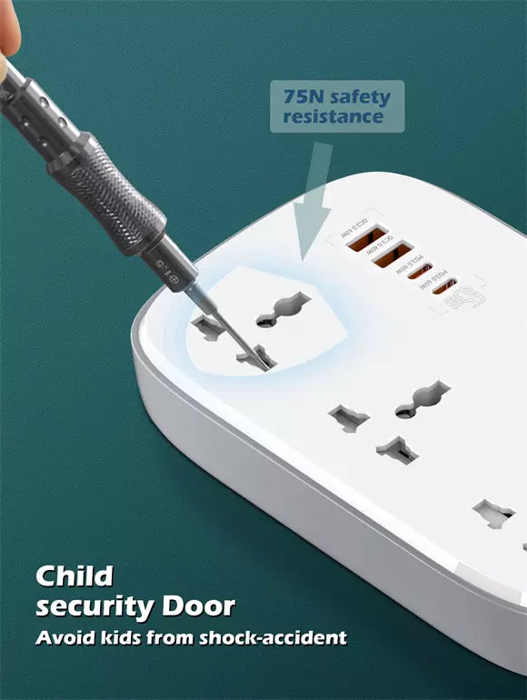 Ldnio 3 AC Outlets 4 USB Power Strip SC3416