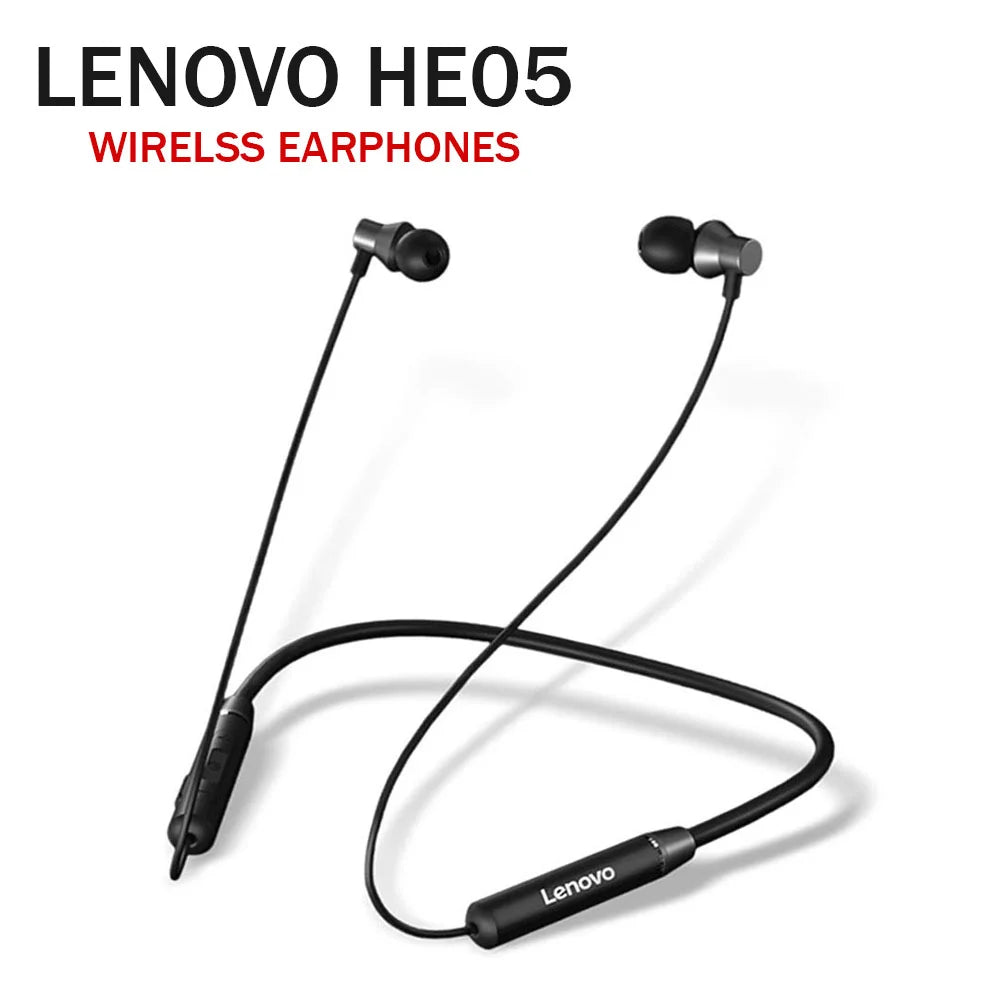 Lenovo HE05 Wireless Neckband Headphones
