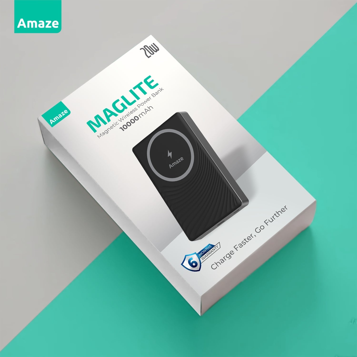 AMAZE MAGLITE Magnetic Wireless Power Bank 10000MAH  20 W- A245
