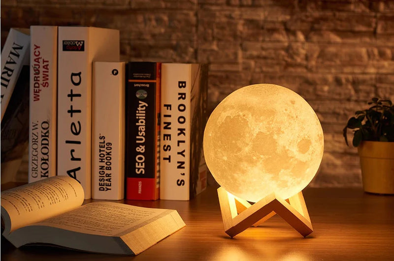 Compro™ New 3D LED Moon Lamp with FREE Wooden Stand