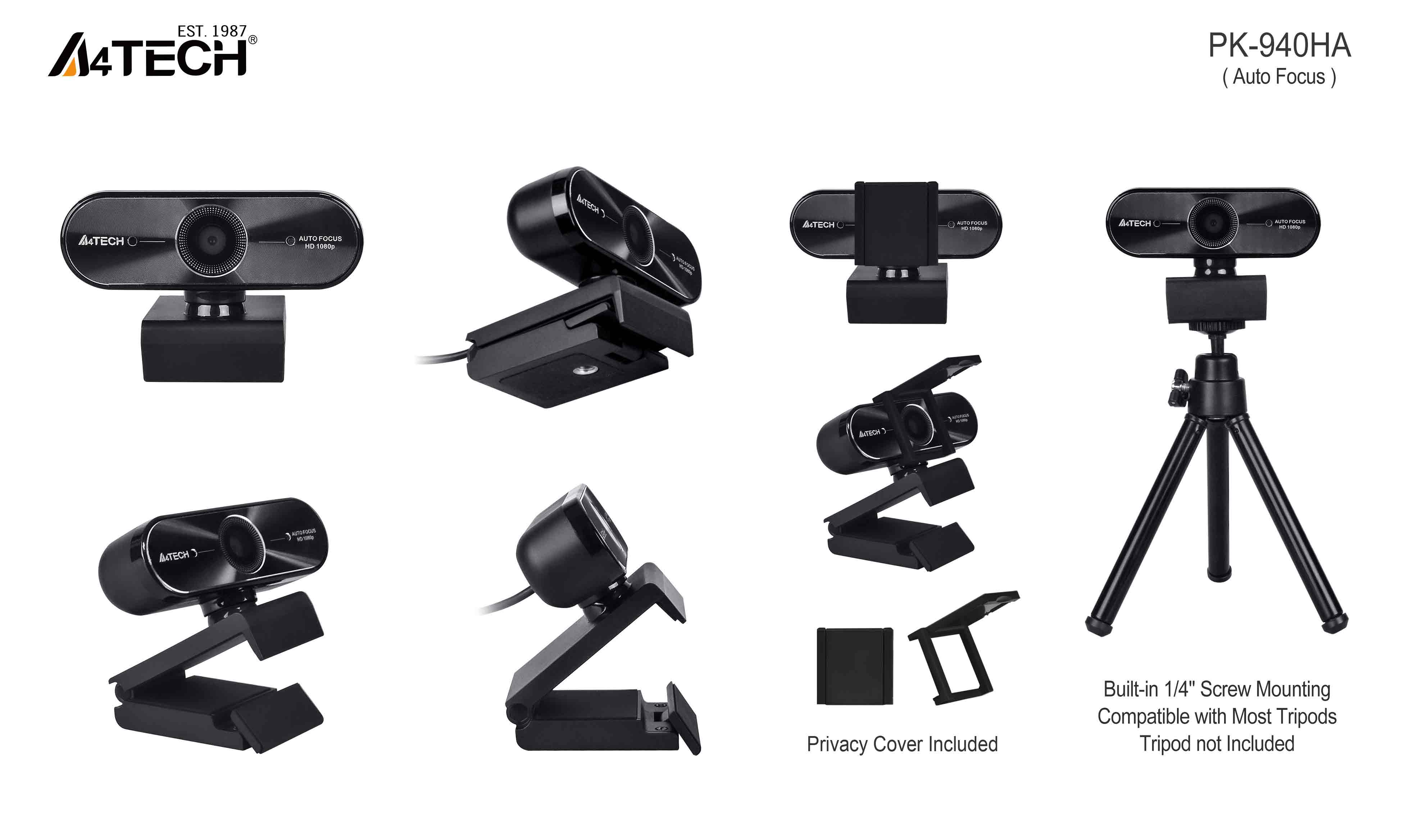 A4Tech PK-940HA FHD 1080P AF Webcam