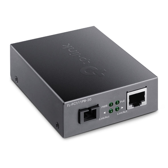 FC111PB-20 10/100Mbps WDM Media Converter with 1-Port PoE