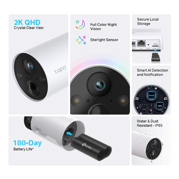 C420S2 Smart Wire-Free Security Camera System, 2-Camera System