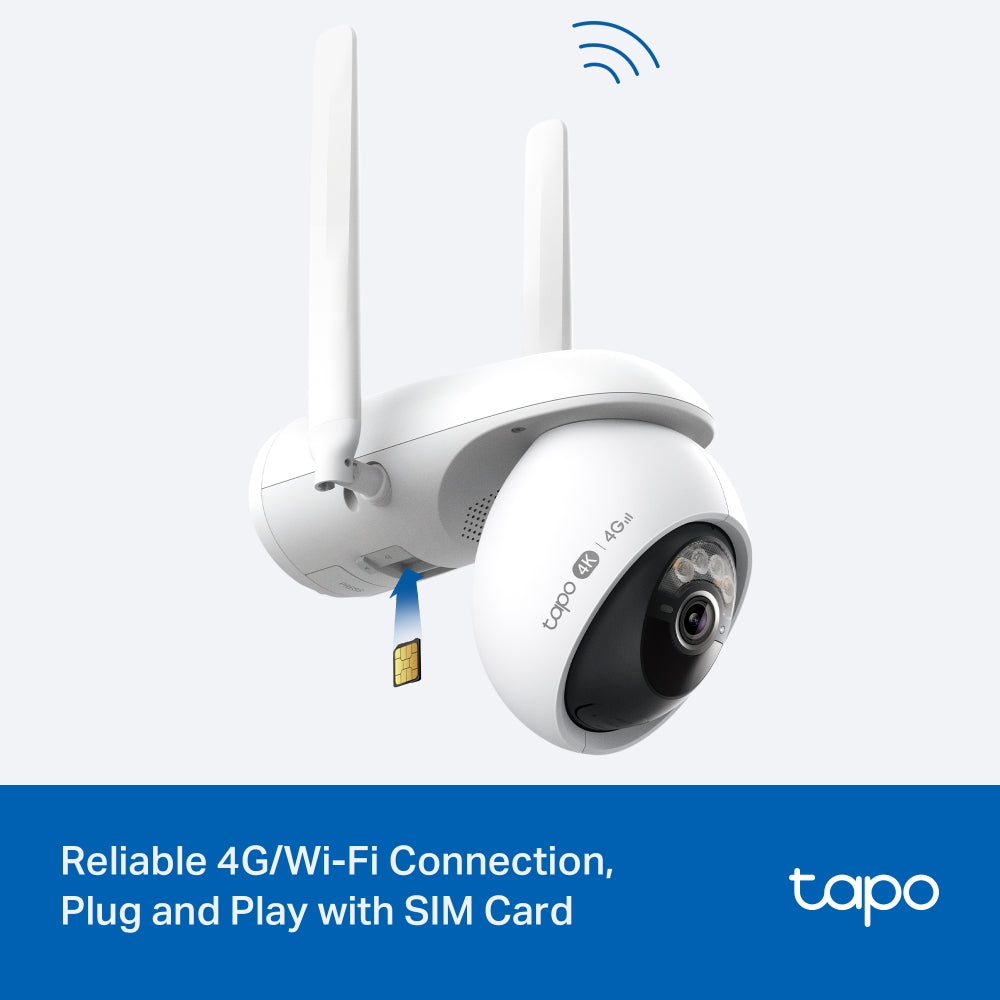 Tapo C665G KIT Solar-Powered Pan/Tilt 4G LTE Security Camera Kit