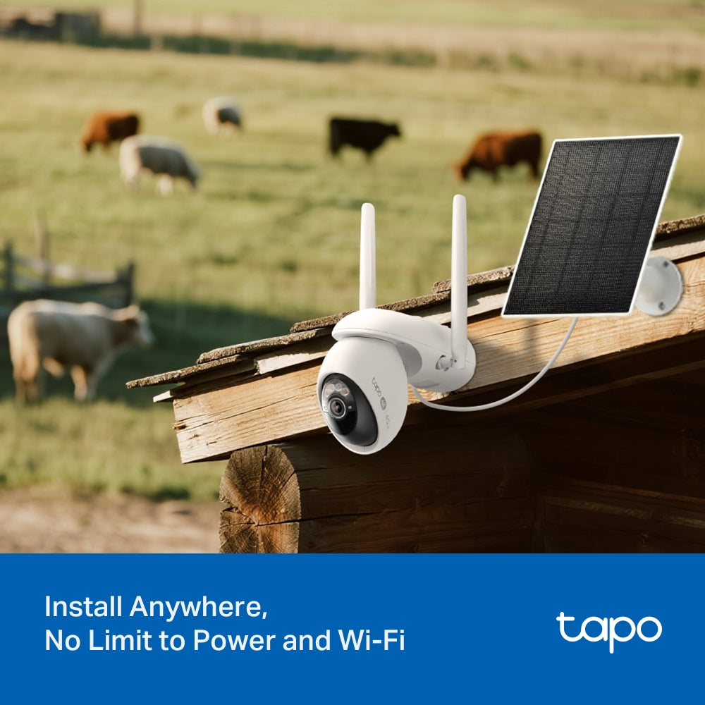 Tapo C665G KIT Solar-Powered Pan/Tilt 4G LTE Security Camera Kit