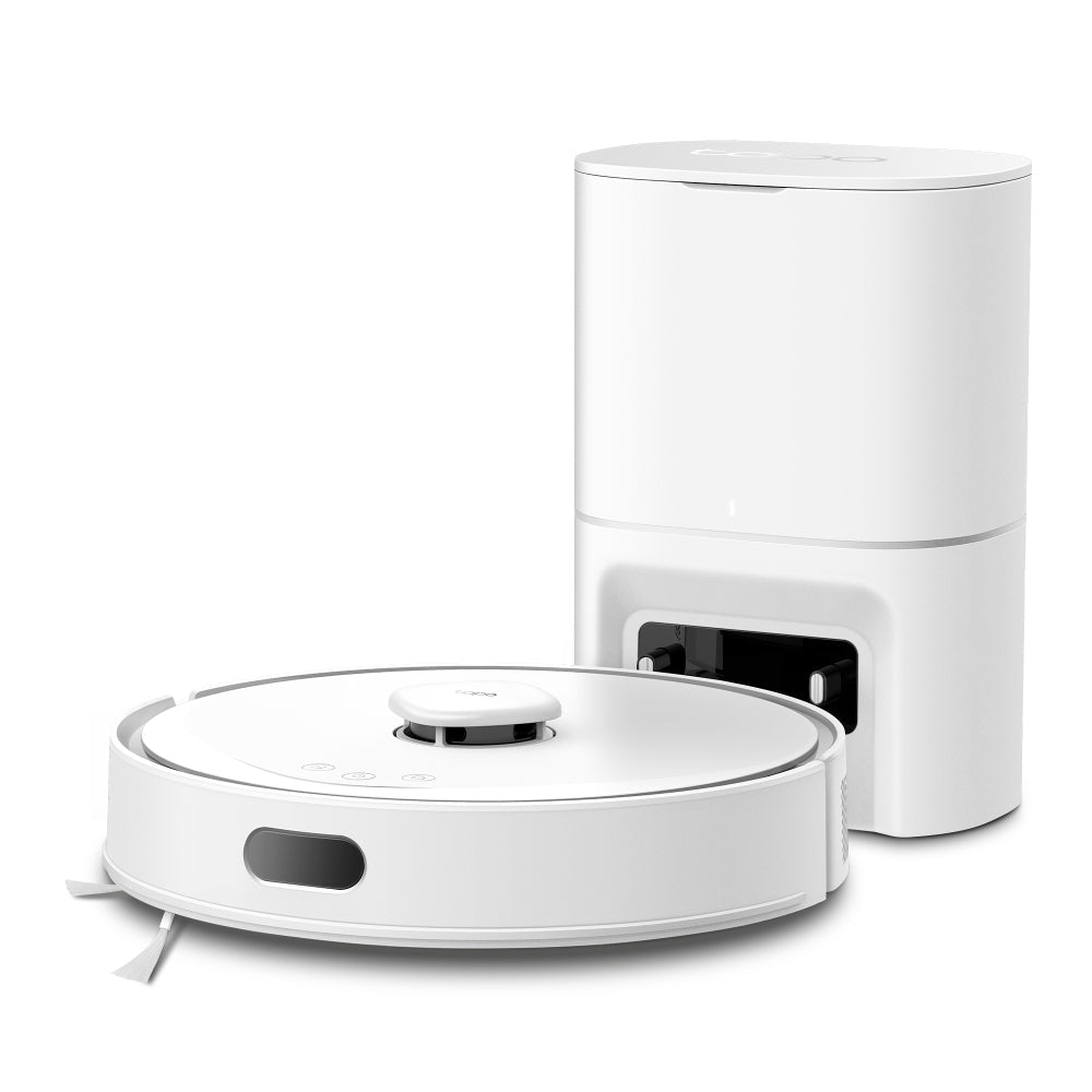 Tapo RV30 Max Plus White 5300Pa Hyper Suction Robot Vacuum & Mop + Smart Auto-Empty Dock