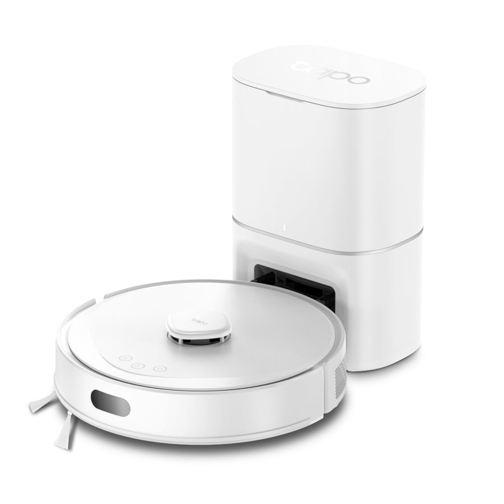 Tapo RV30 Max Plus White 5300Pa Hyper Suction Robot Vacuum & Mop + Smart Auto-Empty Dock