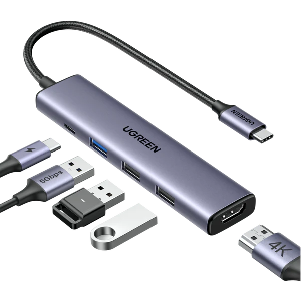 UGREEN 15495 Revodok 105 USB C Hub 5 in 1 Multifunction Hub