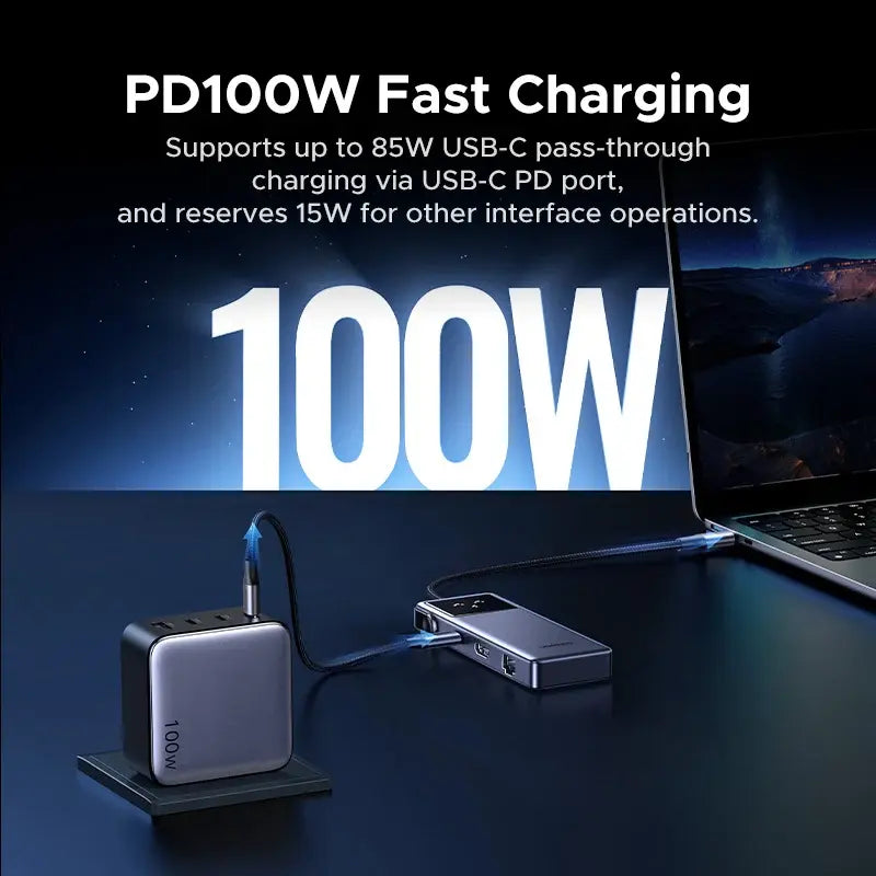 UGREEN 45155 Uno 7-in-1 USB-C Hub – 4K 60Hz, PD 100W, Emoji