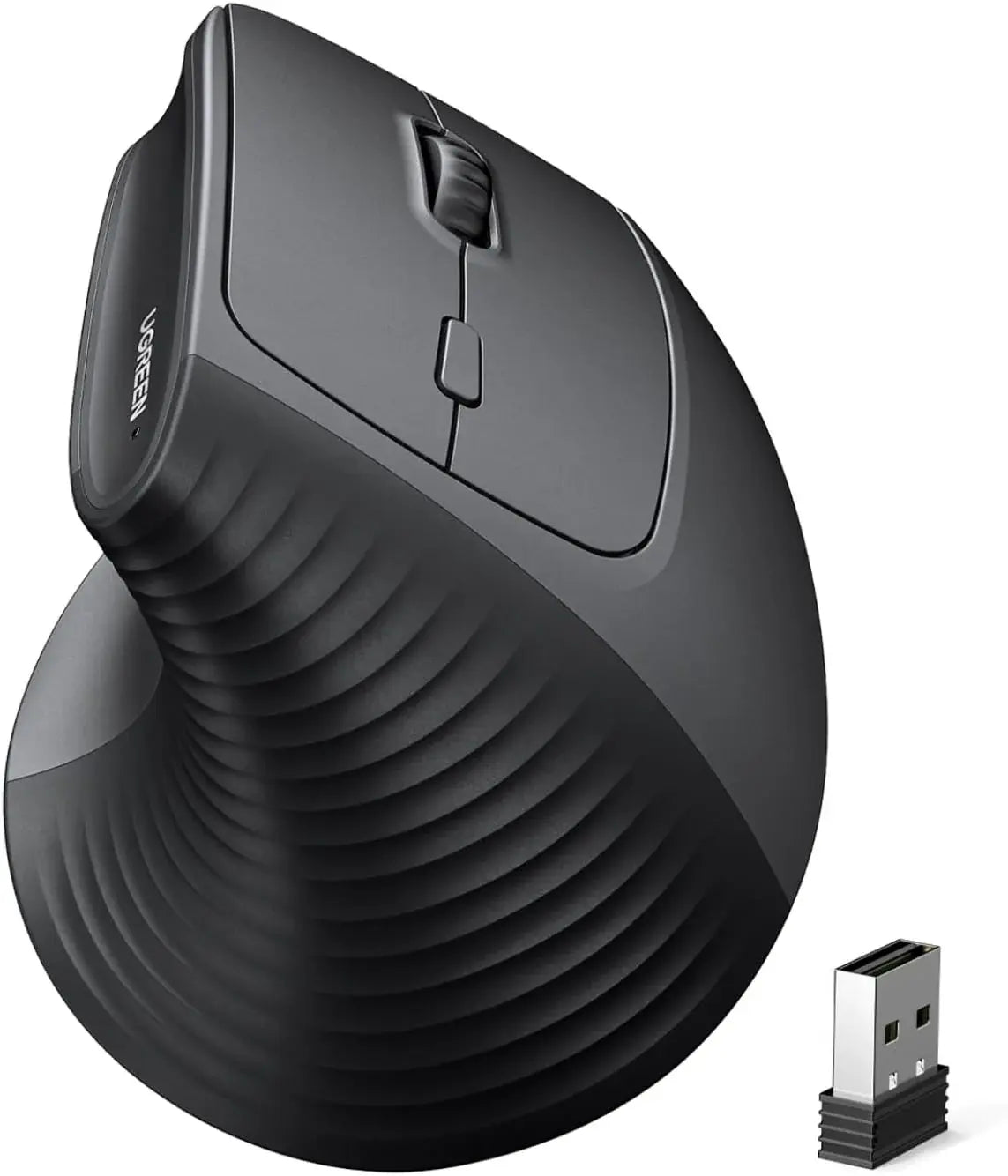 UGREEN 65042 Wireless Bluetooth Vertical Ergonomic Mouse with Adjustable DPI & Silent Click Buttons