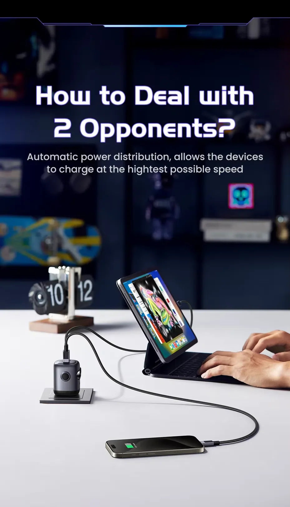 UGREEN UNO X662 QPai Robot 65W GaN Charger