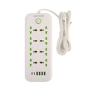 Compro™ 2500W Power Extension 8 socket+ 4 USB+ 2 Type C Port