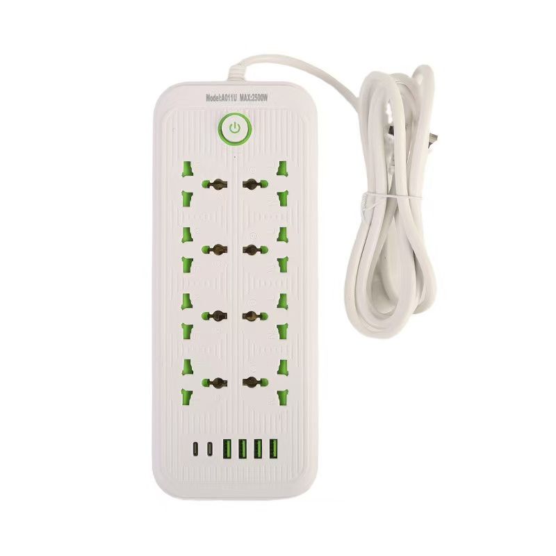 Compro™ 2500W Power Extension 8 socket+ 4 USB+ 2 Type C Port