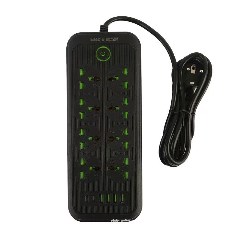 Compro™ 2500W Power Extension 8 socket+ 4 USB+ 2 Type C Port