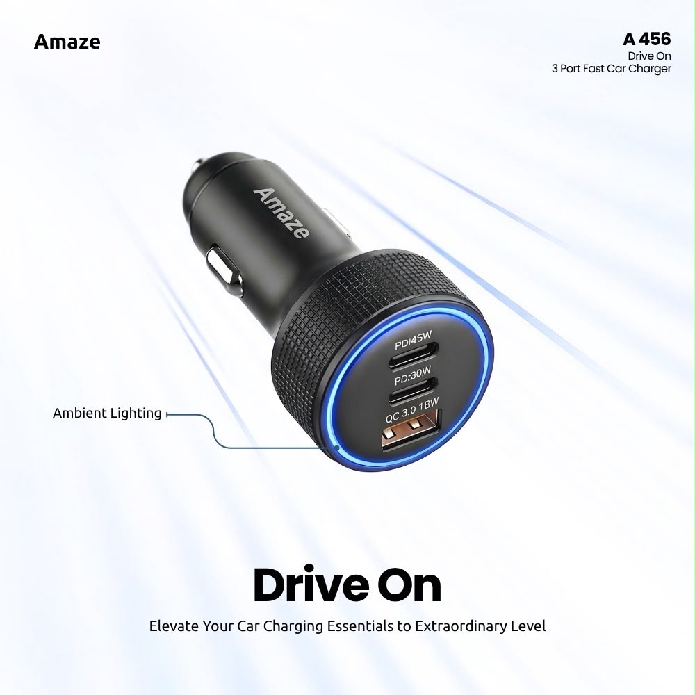 DRIVE ON TRIPPLE PORT FAST CAR CHARGER 93W | A456