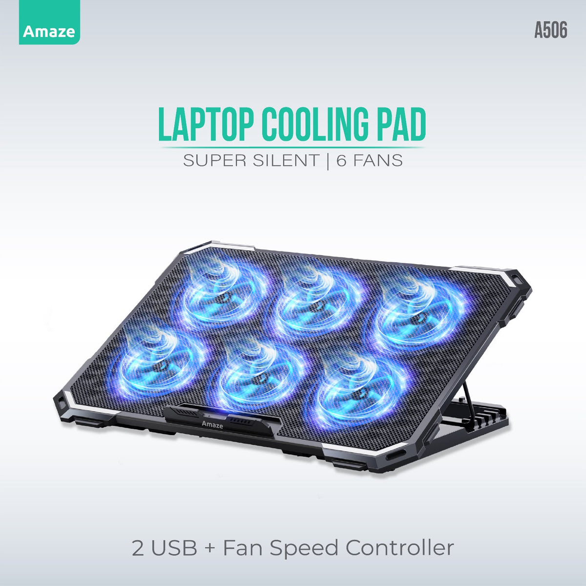 6 Fan Laptop Cooling Pad | A-506