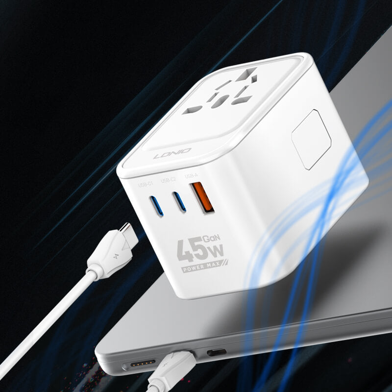 Ldnio Z8 GaN 45W Universal Adapter All-In-One Adapter