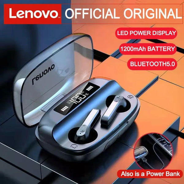 New Lenovo QT81 True Wireless Bluetooth Headset with Powerbank
