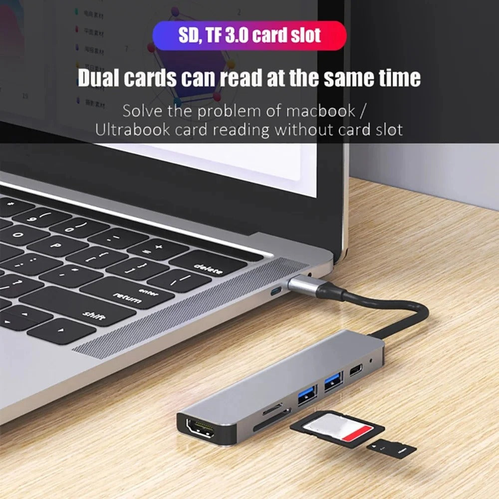 Compro™ USB Type C Hub 6-In-1