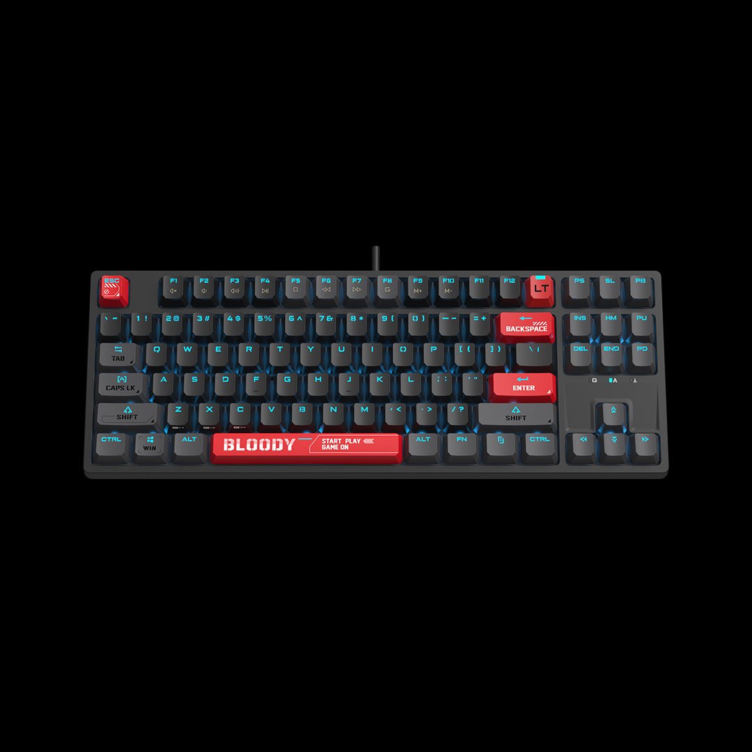 AT87 Alpha Optical Switch Mechanical Keyboard - Bloody Red