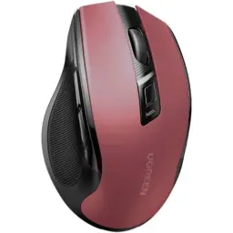 UGREEN 25752 Ergonomic Contoured-Shape Design Wireless Mouse 2.4 GHz And BT Red