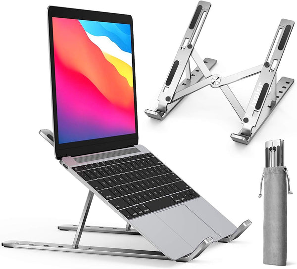 Compro™ Folding Adjustable Aluminum Laptop Stand + FREE POUCH