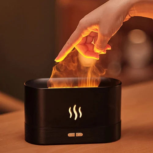 Compro™ RGB Flame Humidifier and Aroma Diffuser