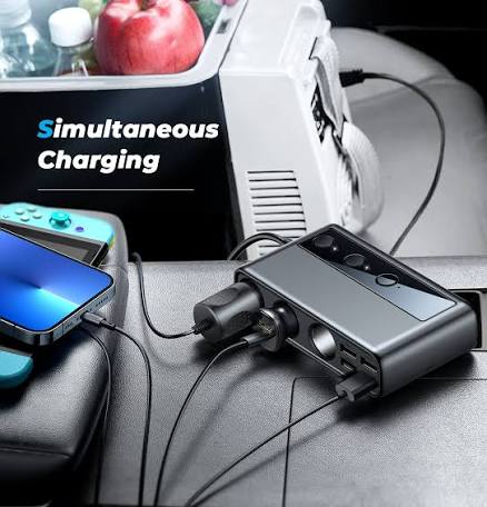 JOYROOM JR-CL06 210W Car cigarette lighter adapter with three sockets +six ports