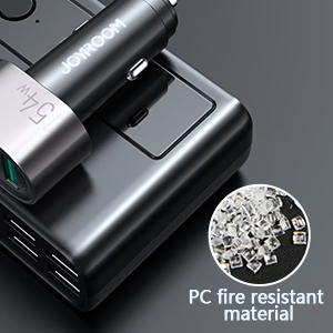 JOYROOM JR-CL06 210W Car cigarette lighter adapter with three sockets +six ports