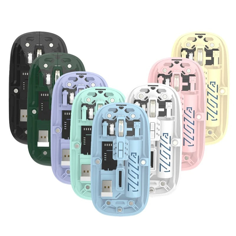 Compro™  Transparent Wireless Bluetooth Charging Mouse Dual-mode