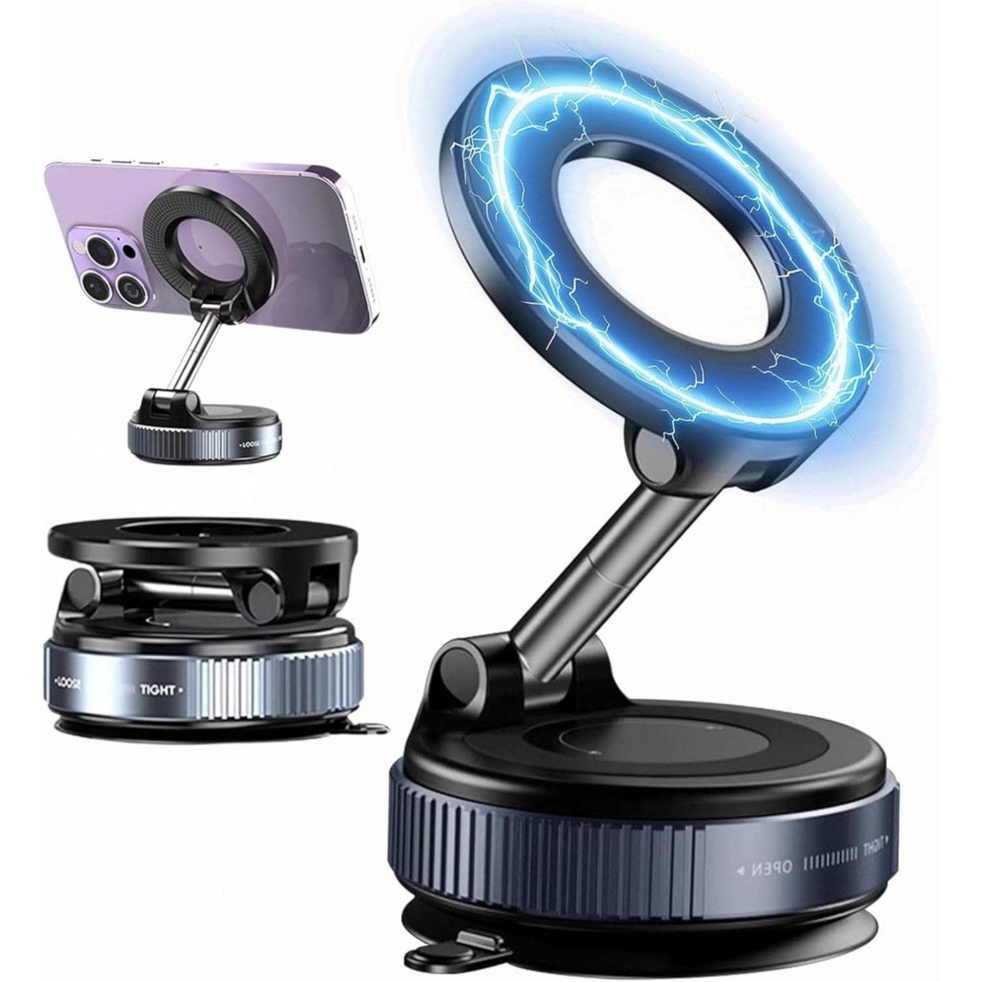 Compro™ Magnetic + Vacuum Suction Car Phone Mount