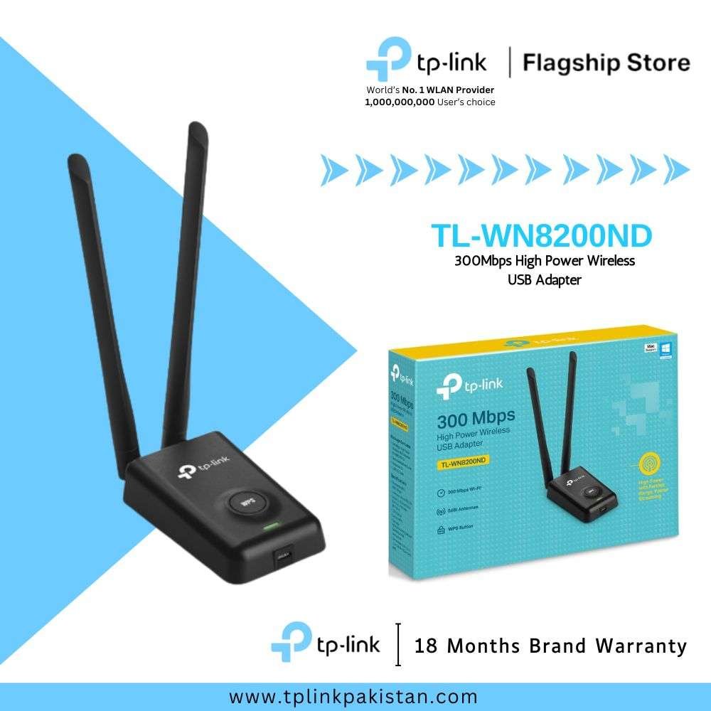 TP-Link Wi-Fi Adapter TL-WN 8200ND 300Mbps High Power Wireless USB Adapter